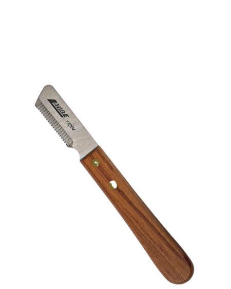 WOODEN HANDLE STRIPPING KNIFE 19 TOOTH RIGHT  HAND