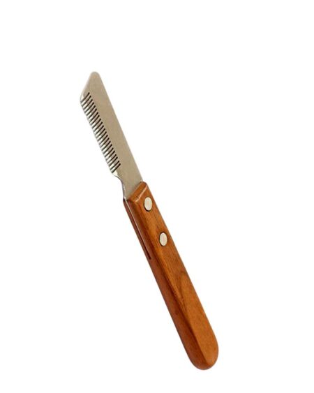 WOODEN HANDLE STRIPPING KNIFE 25  TOOTH