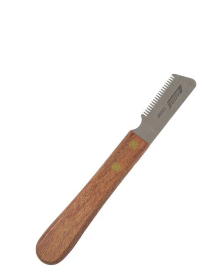 WOODEN HANDLE STRIPPING KNIFE 20 TOOTH RIGHT HAND