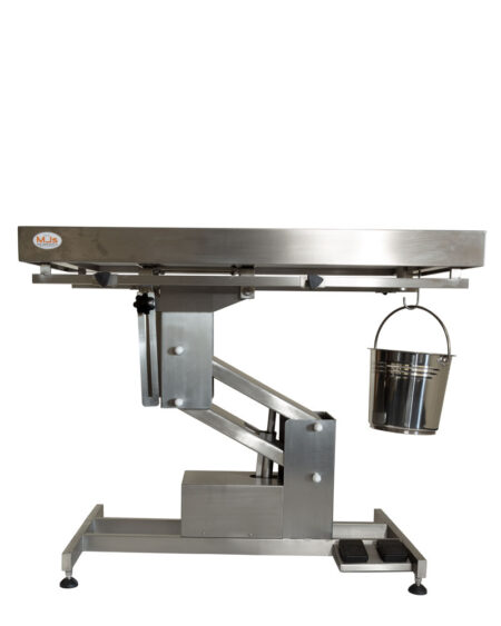 AEOLUS TABLE  TILT TOP VETERINARY EXAM WITH BUCKET AND GRATES(WITH WHEELS AS A OPTIONAL EXTRA)