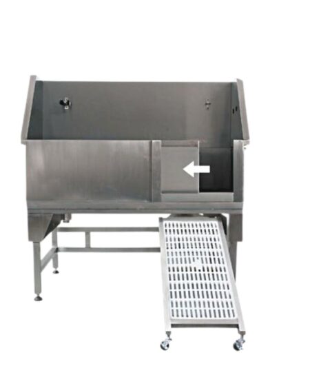 STAINLESS STEEL SWING RAMP BATH WITH TAPWARE