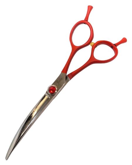 FUSION 6.5" CURVED RED HANDLE SCISSORS