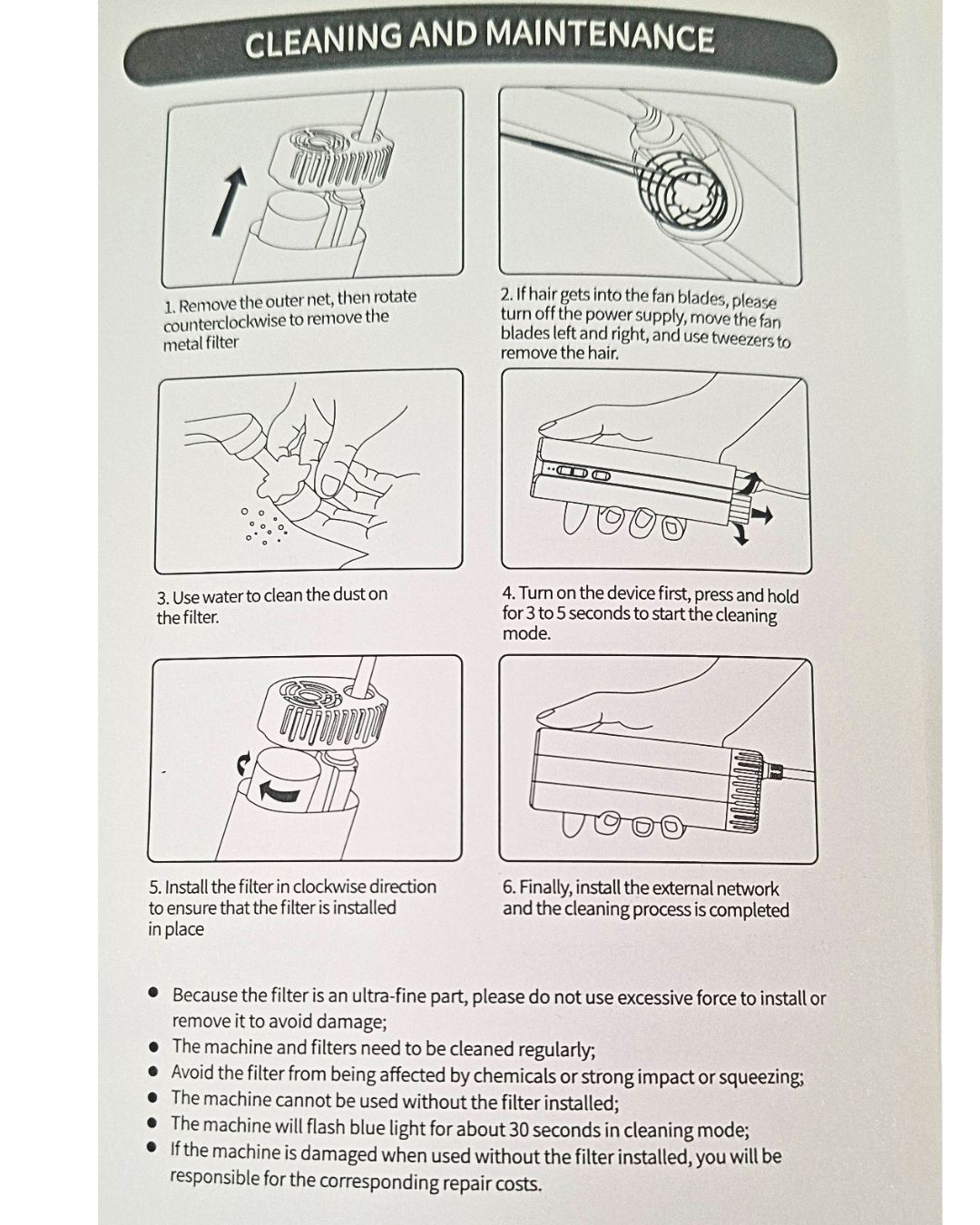 cleaning instruct