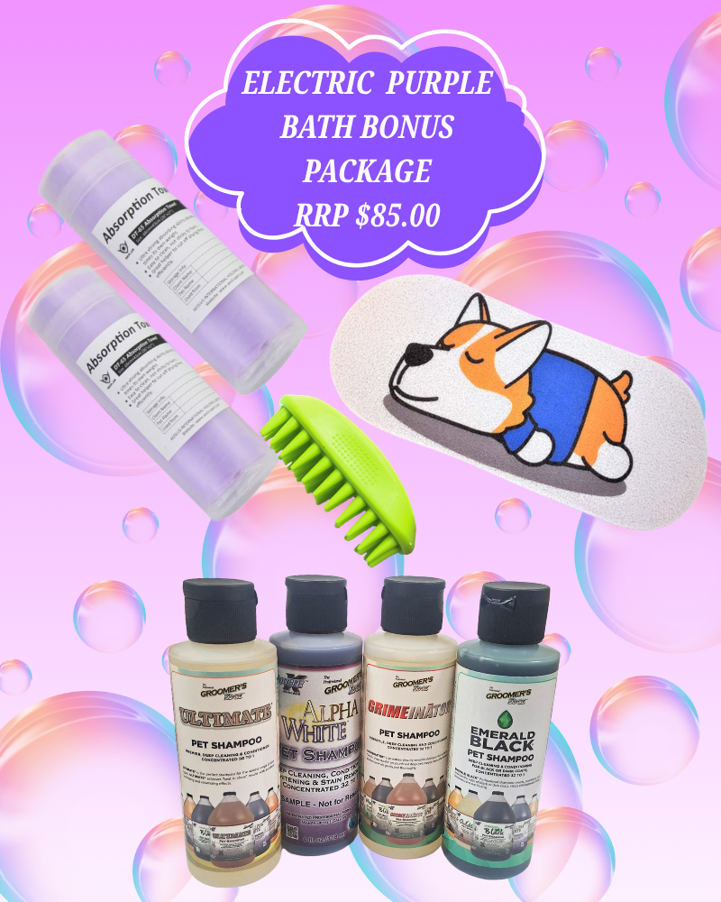 electric purple bath bonus items